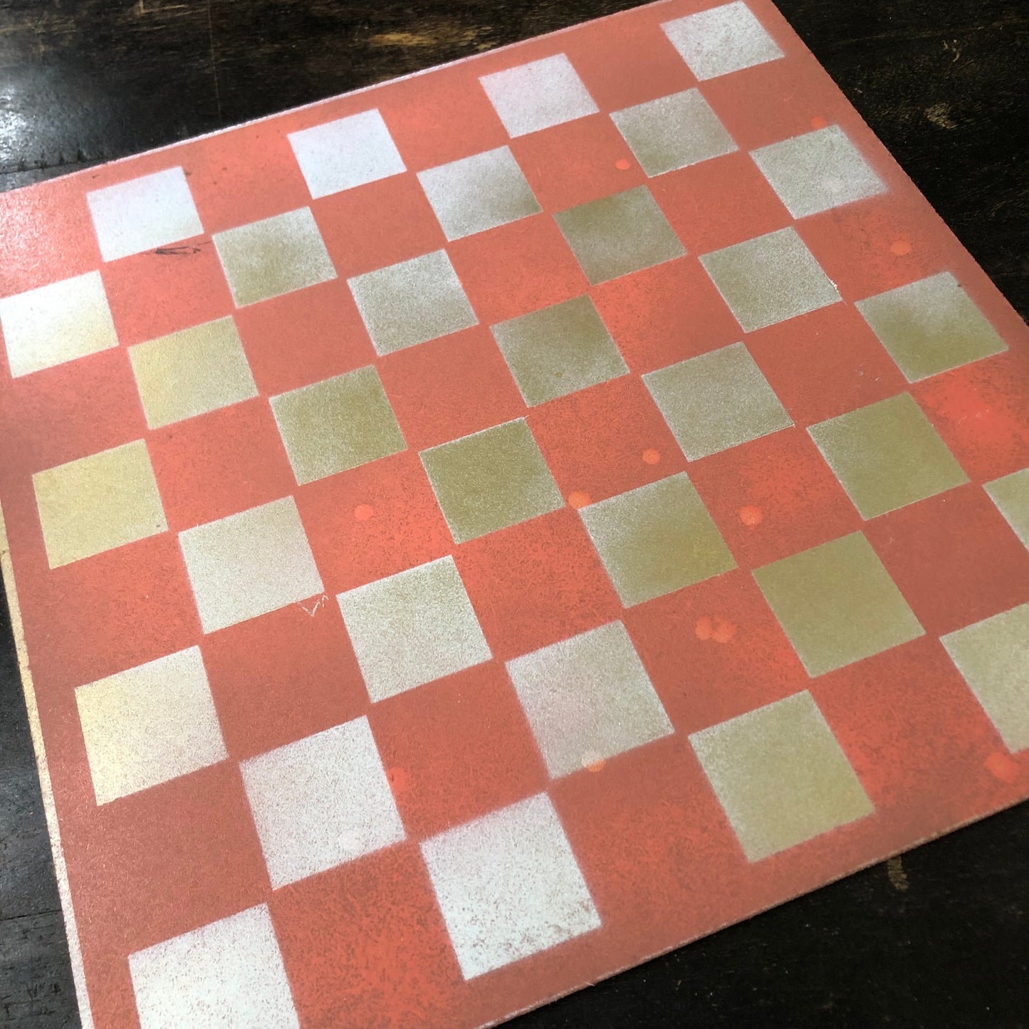 Gold Peach - Painted Chess Set
