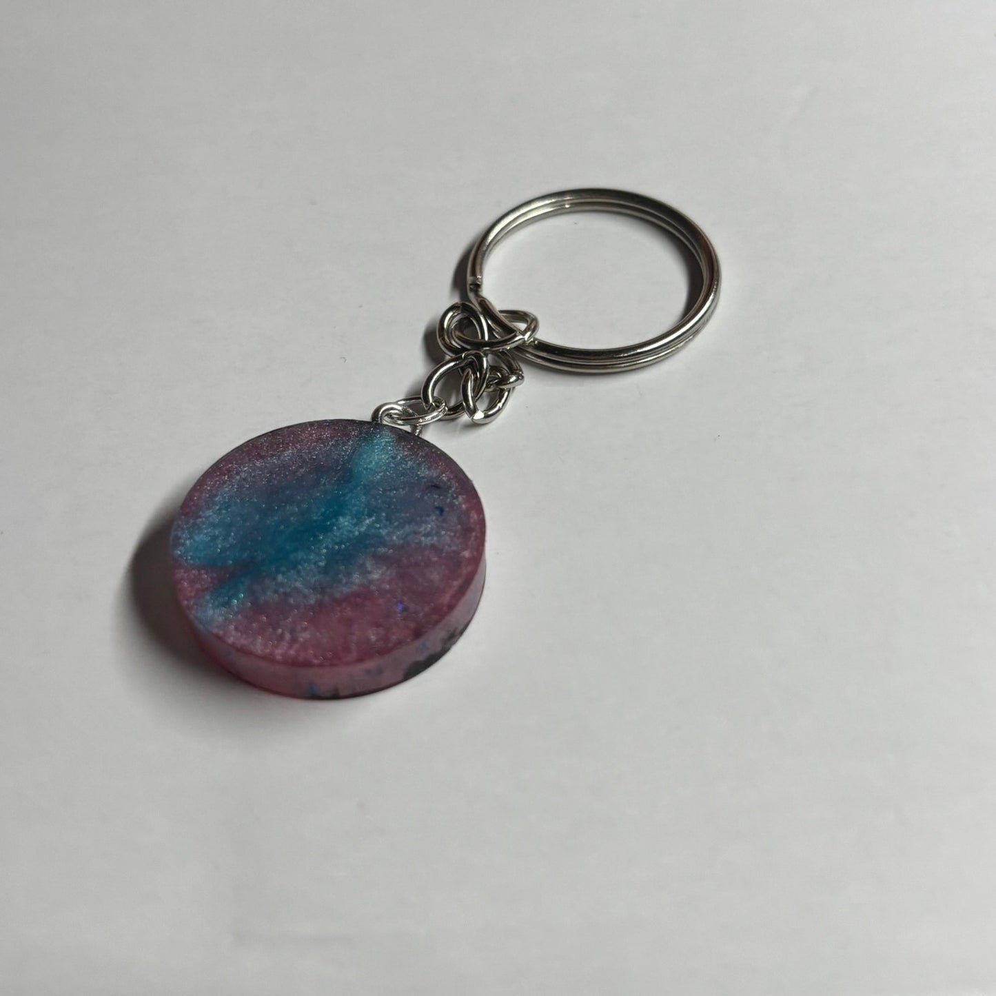 Cotton Candy Colored Pawn - Handmade Resin Keychain - Flat Edition