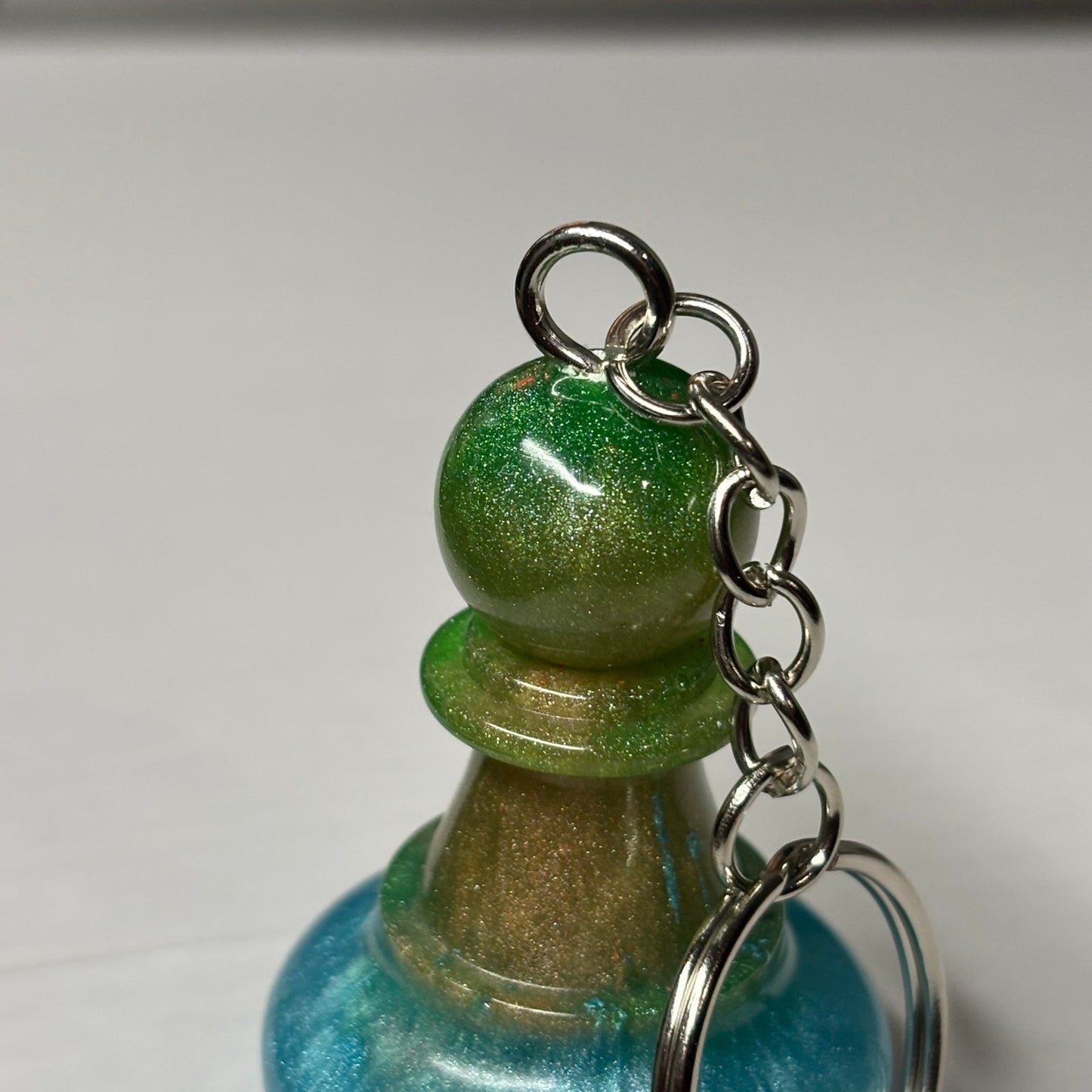 Colorful Pawn - Handmade Resin Keychain - Large Edition