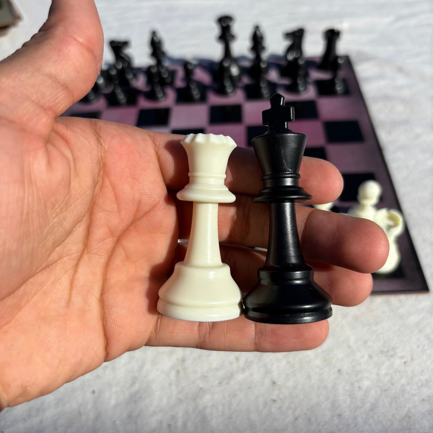 Pink Mist - Painted Chess Set