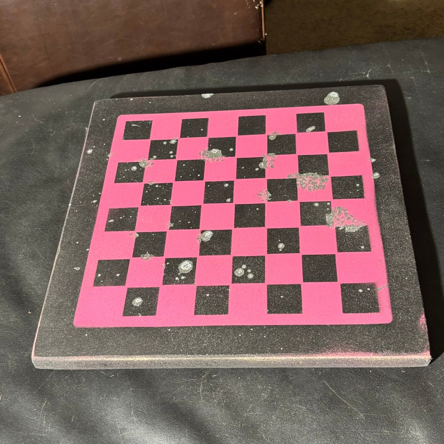 Pink & Black - Painted Chess Set
