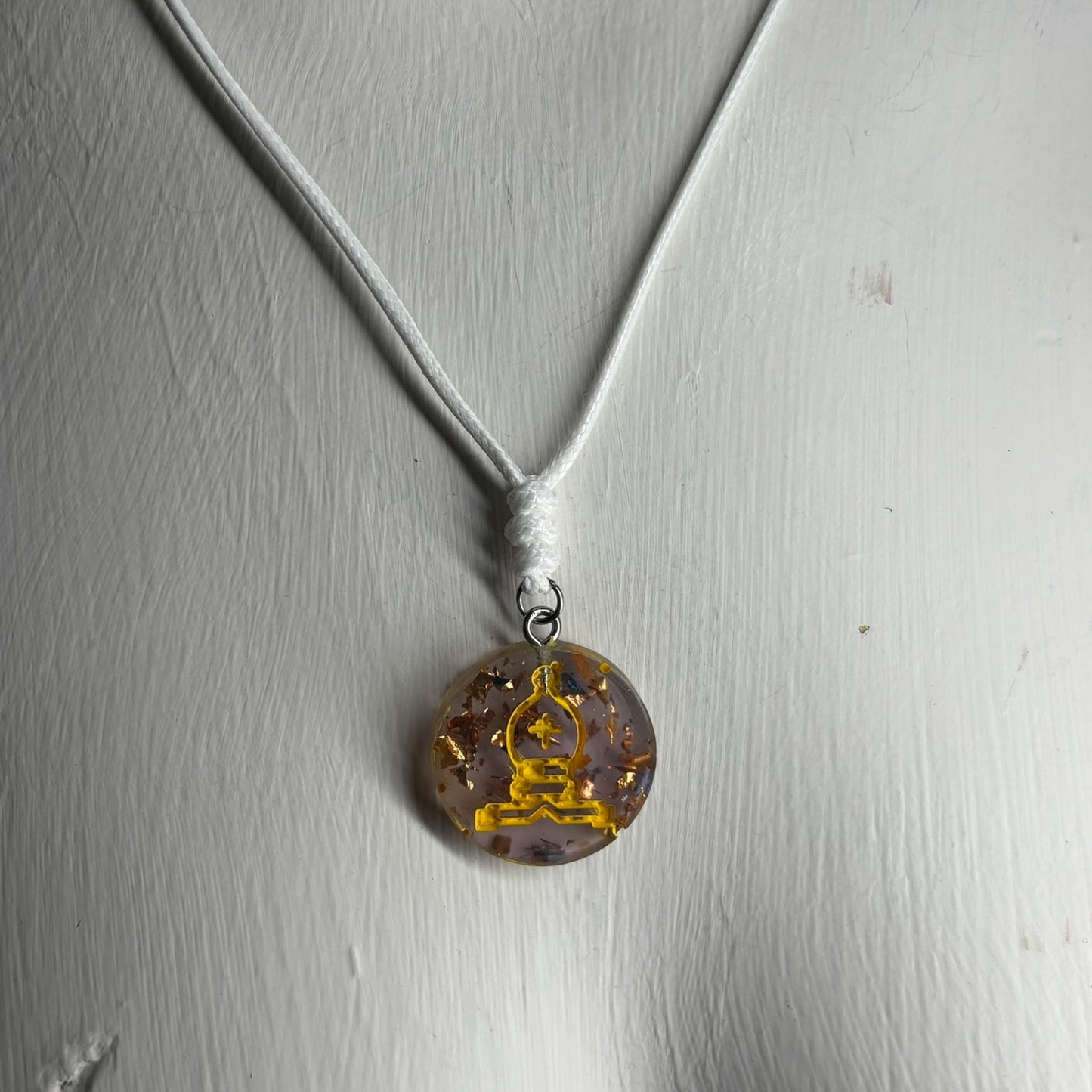 Royalty Bishop - Handmade Resin Chess Necklace