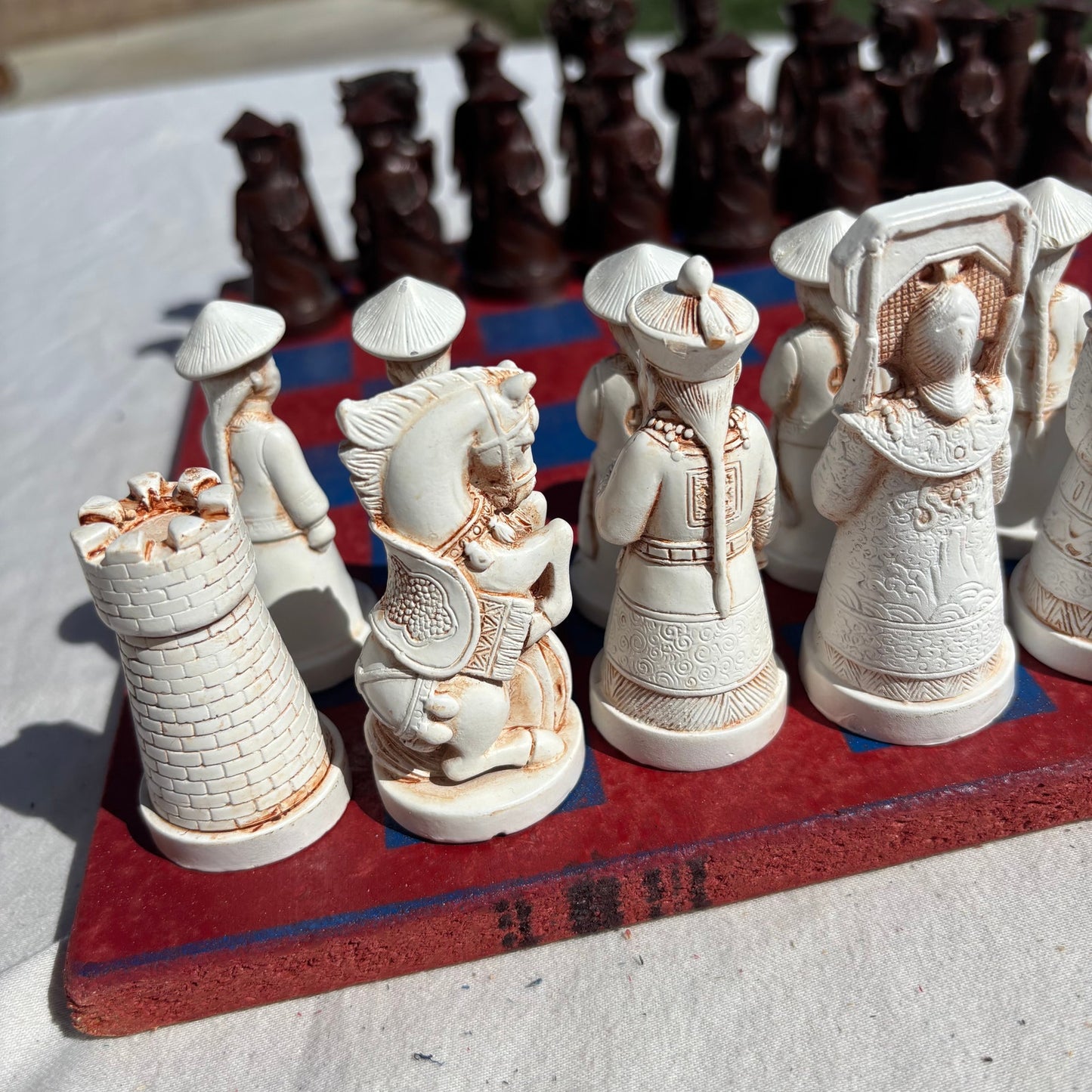 Blue & Red - Chinese Edition Chess Set
