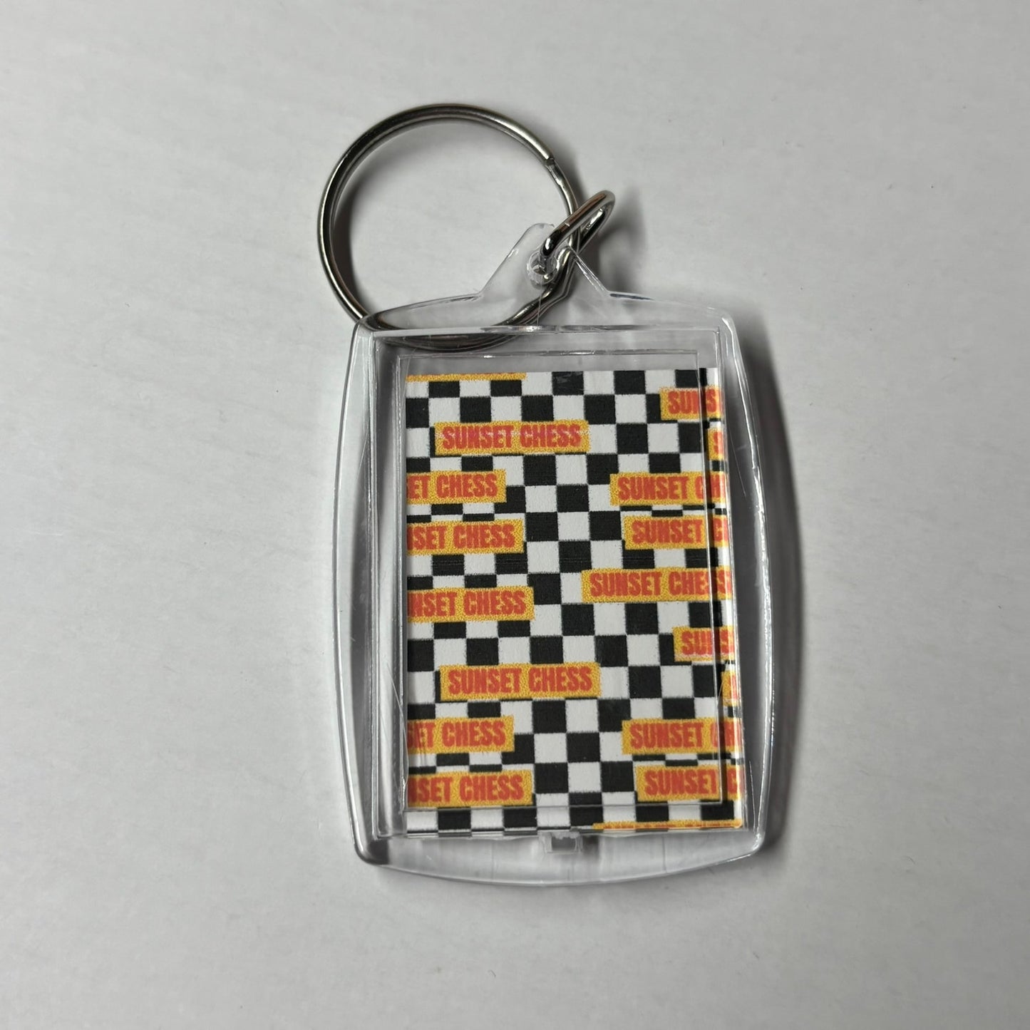 Space Mystic - Sunset Chess Photo Keychain