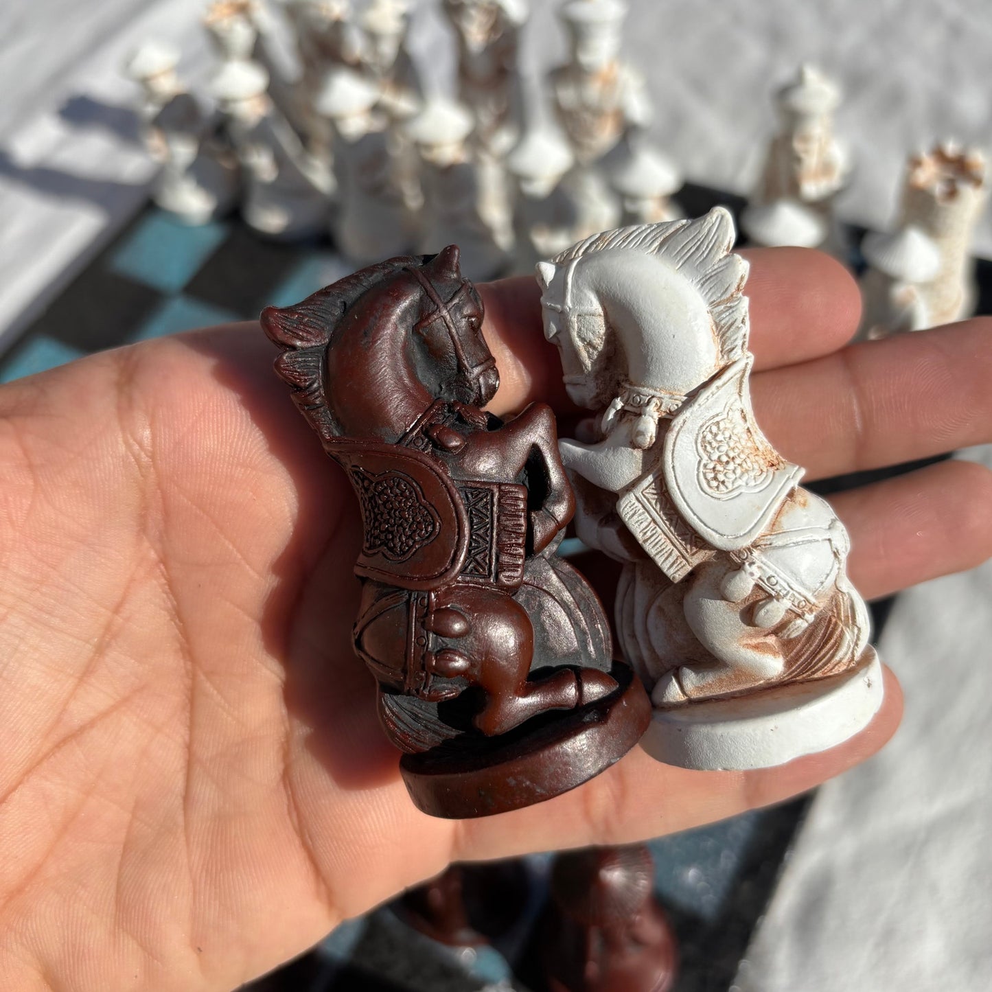 Black & Blue Chrome Drip - Chinese Edition Chess Set