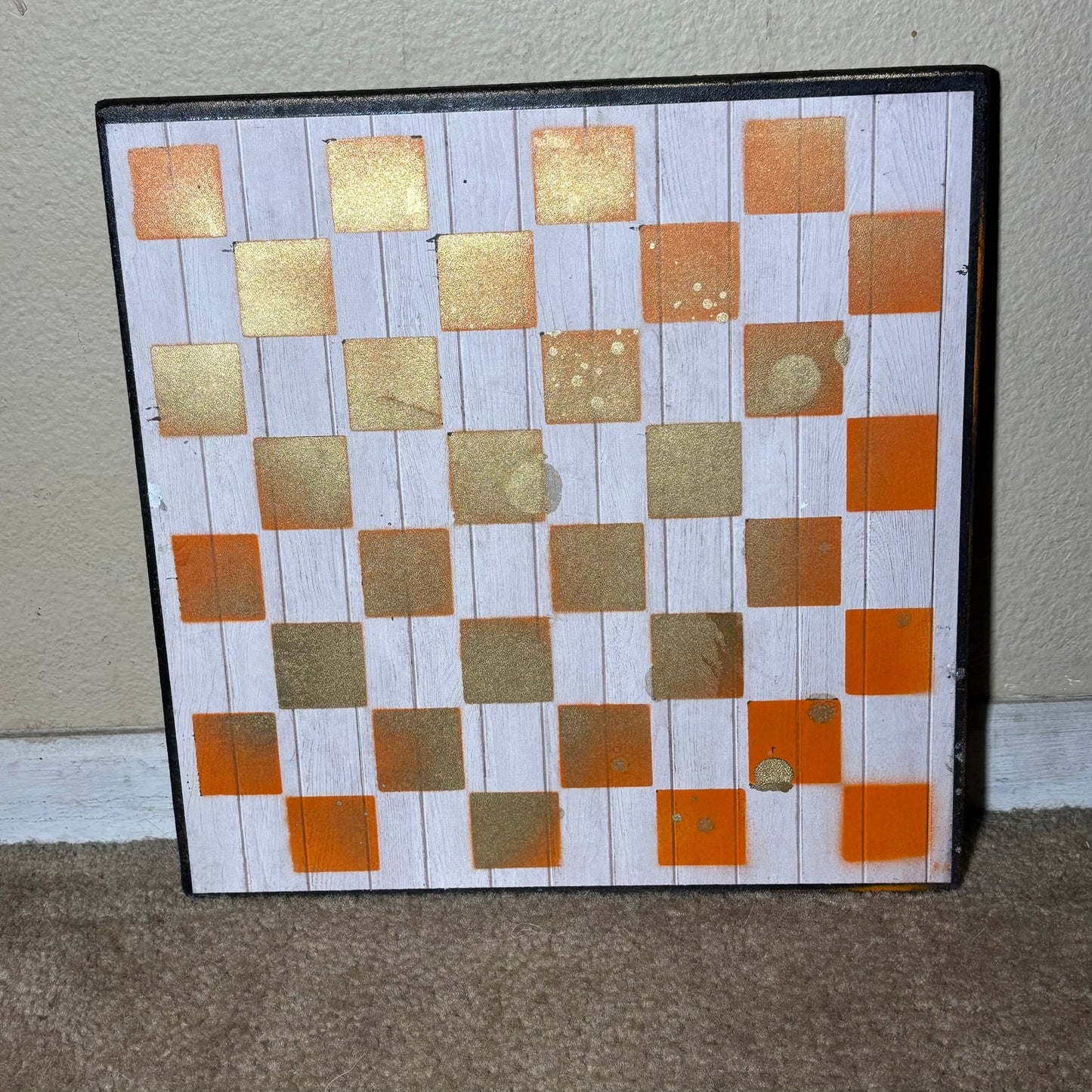 Golden Orange White - Scrapbook Chess Board