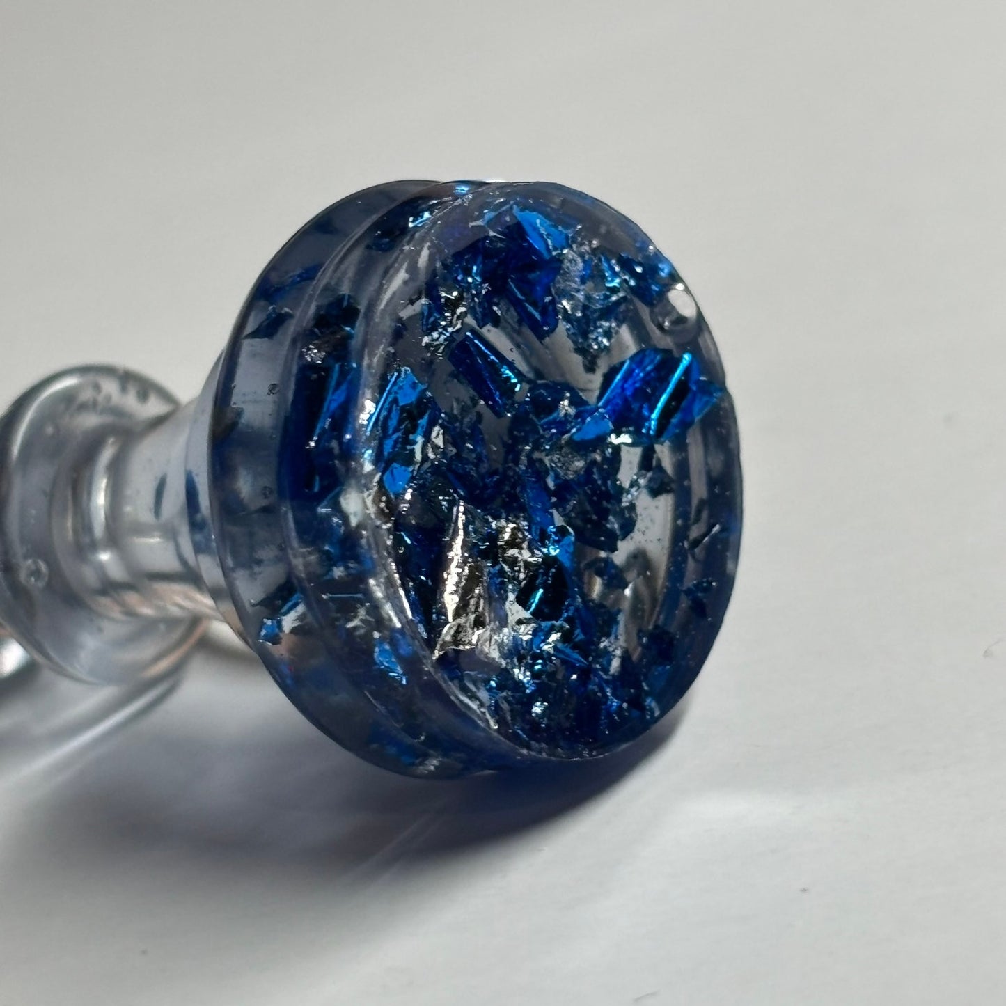 Crystal Blue Bishop - Handmade Resin Keychain