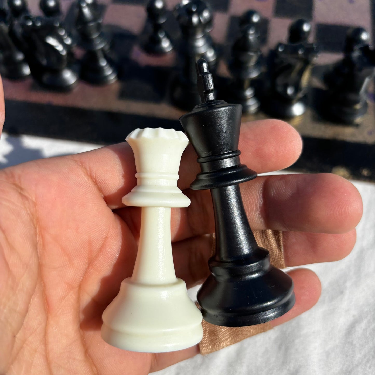 Purple Gold - Painted Chess Set
