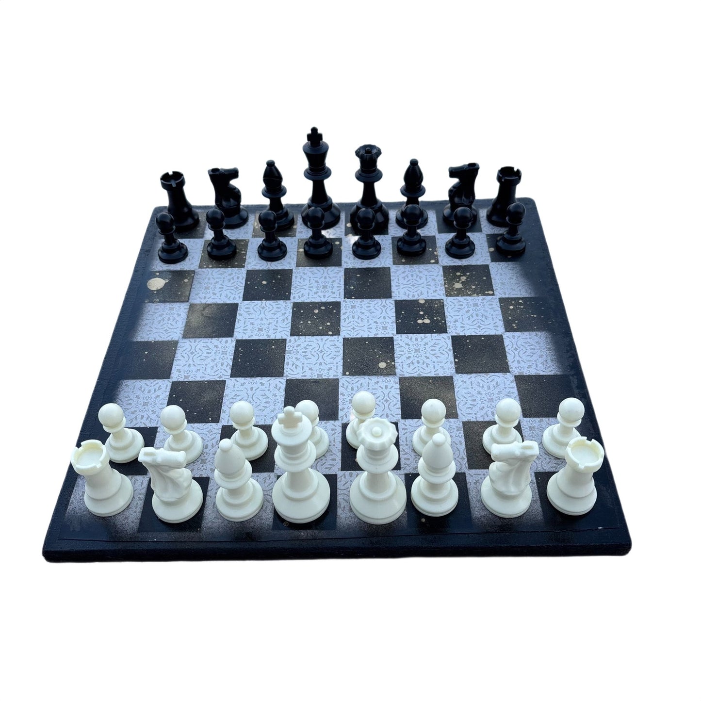Vintage Golden Drip - Scrapbook Chess Set