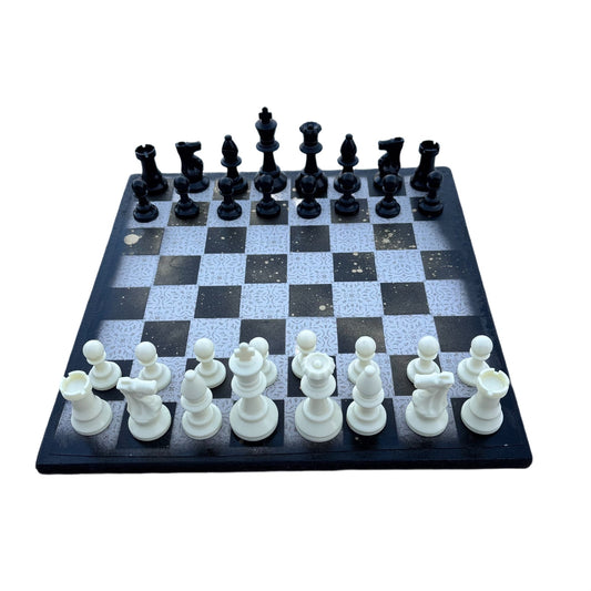 Vintage Golden Drip - Scrapbook Chess Set