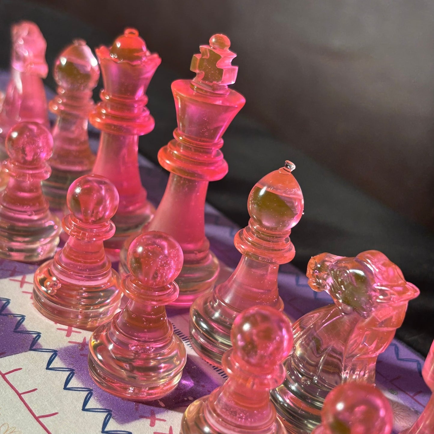 Pink & Purple Mix - Scrapbook Chess Set
