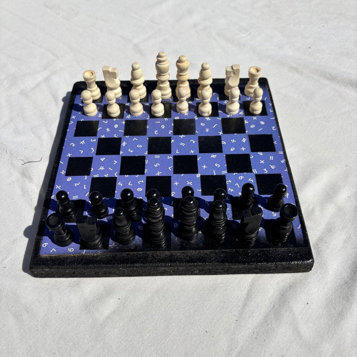 Purple Symbols - Scrapbook Chess Set