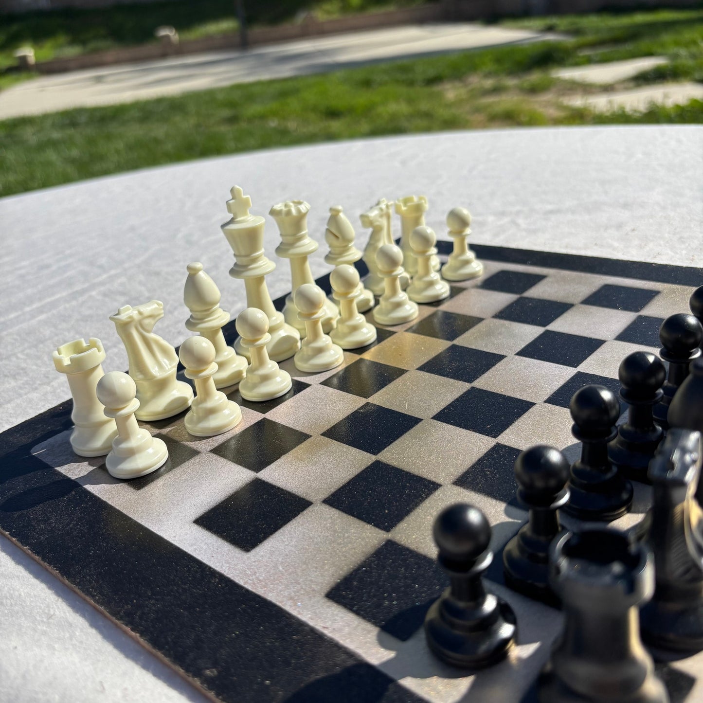 Simple Cream - Painted Chess Set