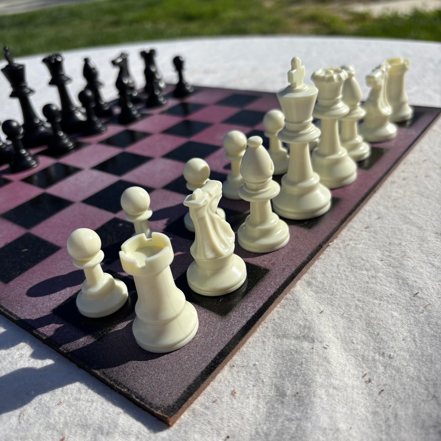 Pink Mist - Painted Chess Set