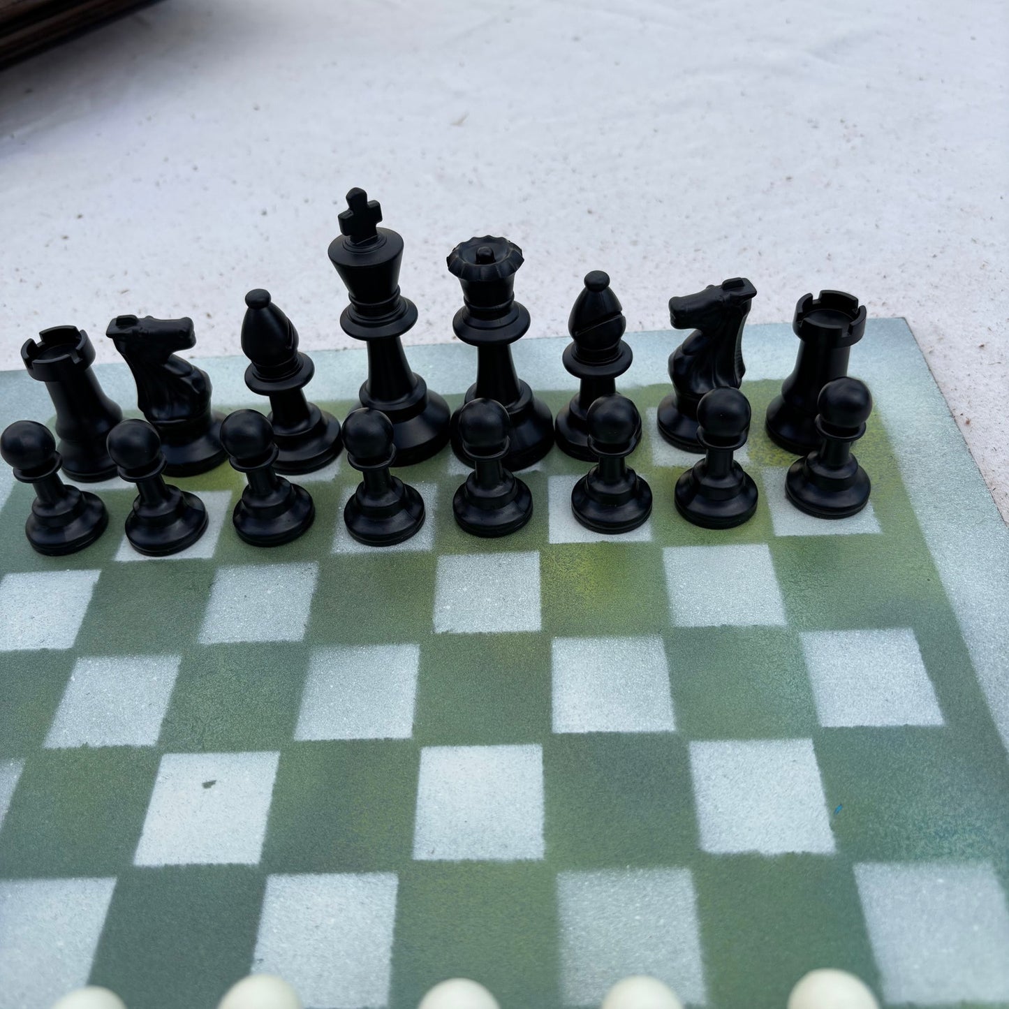 Lime Green - Painted Chess Set