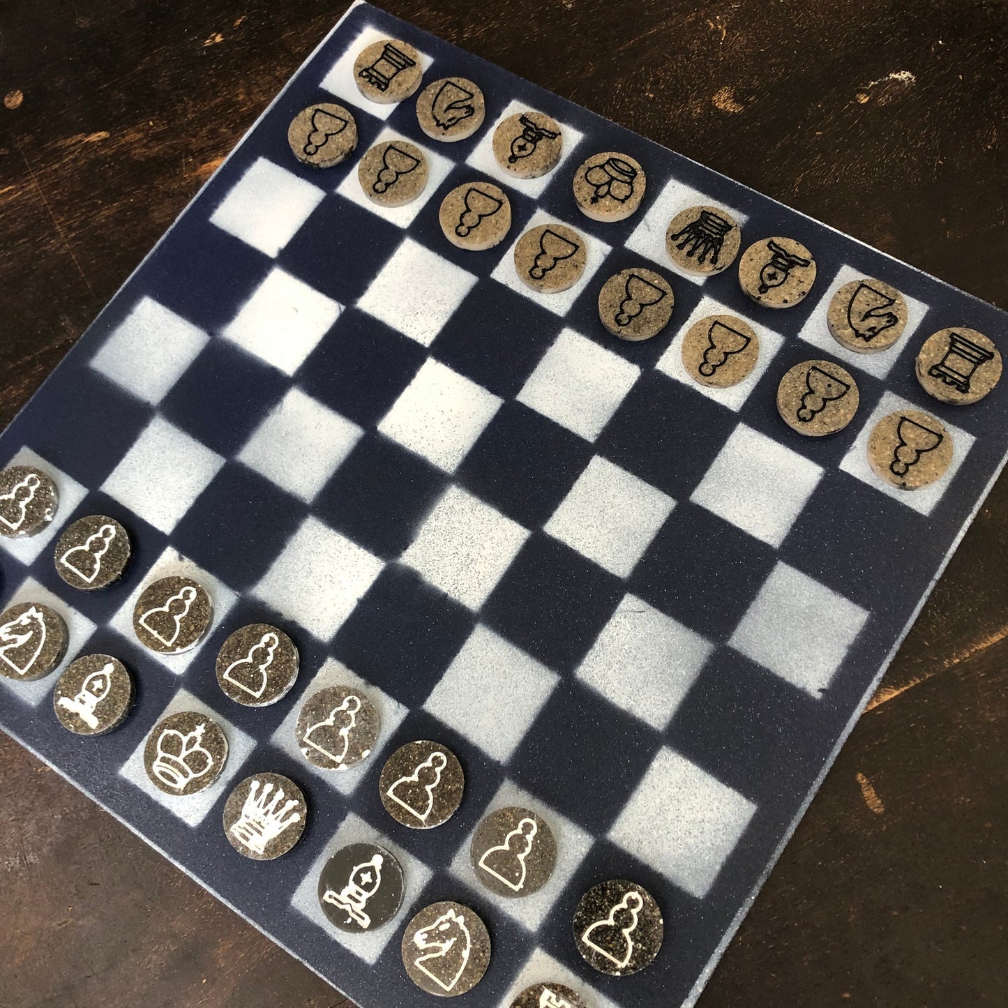 Dark Luxury - Painted Chess Set