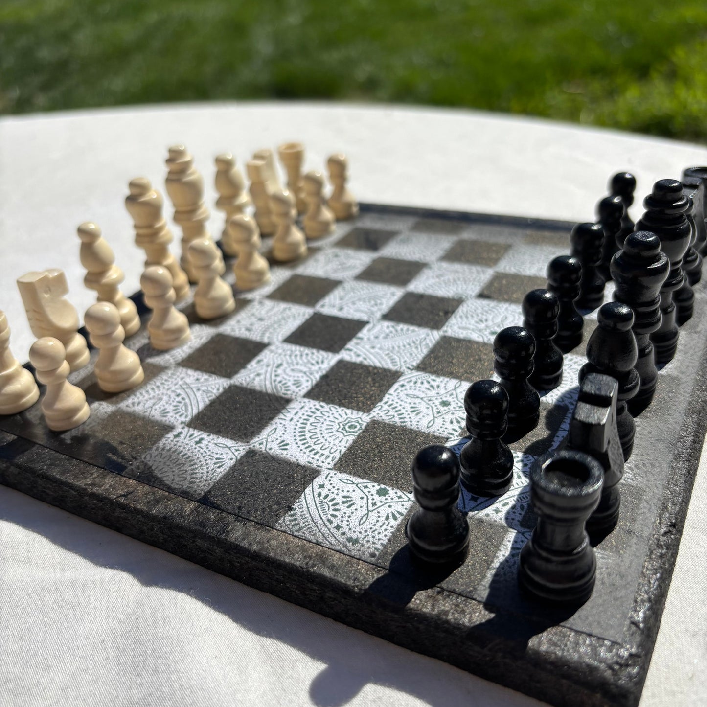 Simple Pattern - Scrapbook Chess Set