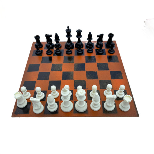 Supreme Orange - Painted Chess Set