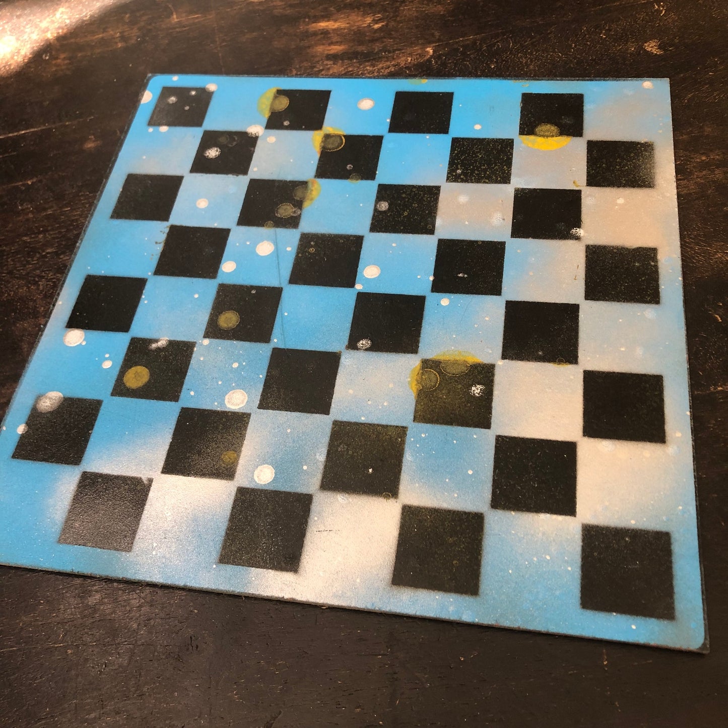 Cloudy Blue - Painted Chess Set
