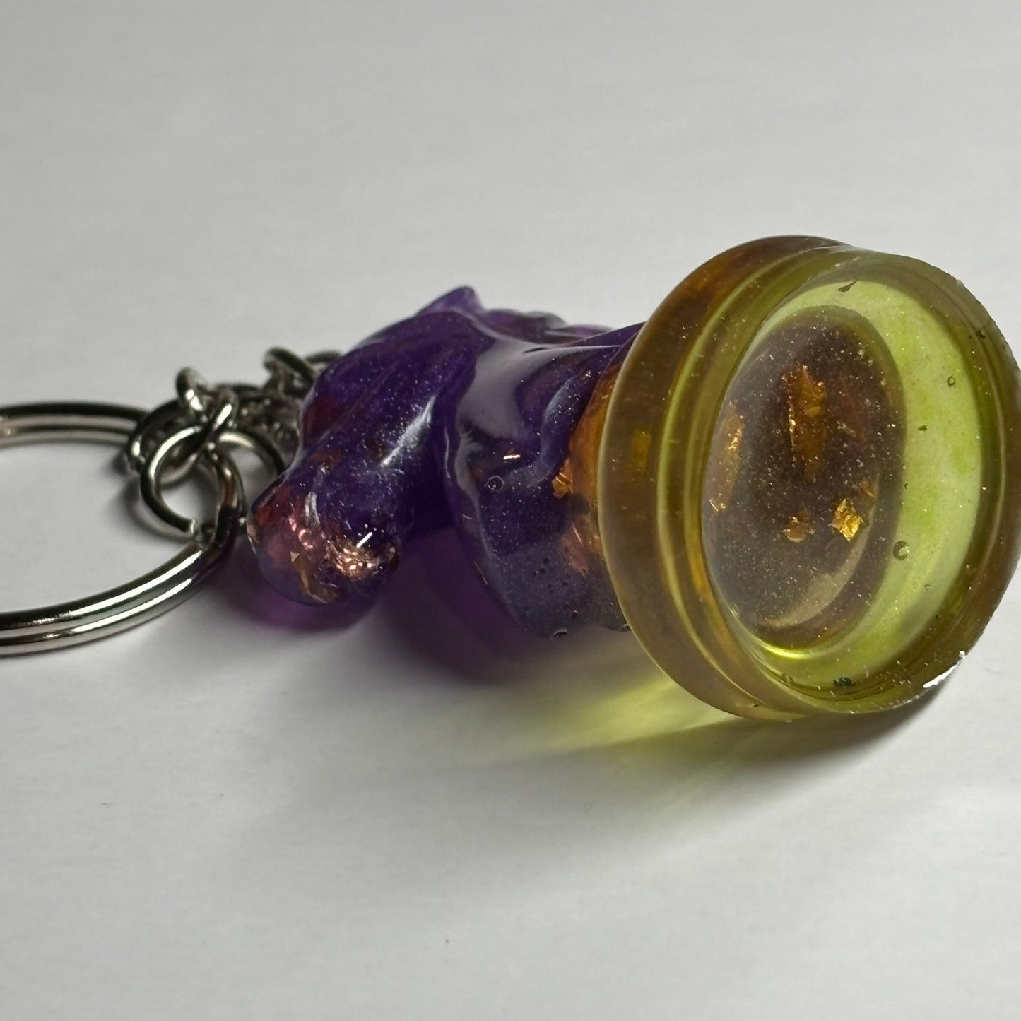 Purple Crystal Knight - Handmade Resin Keychain