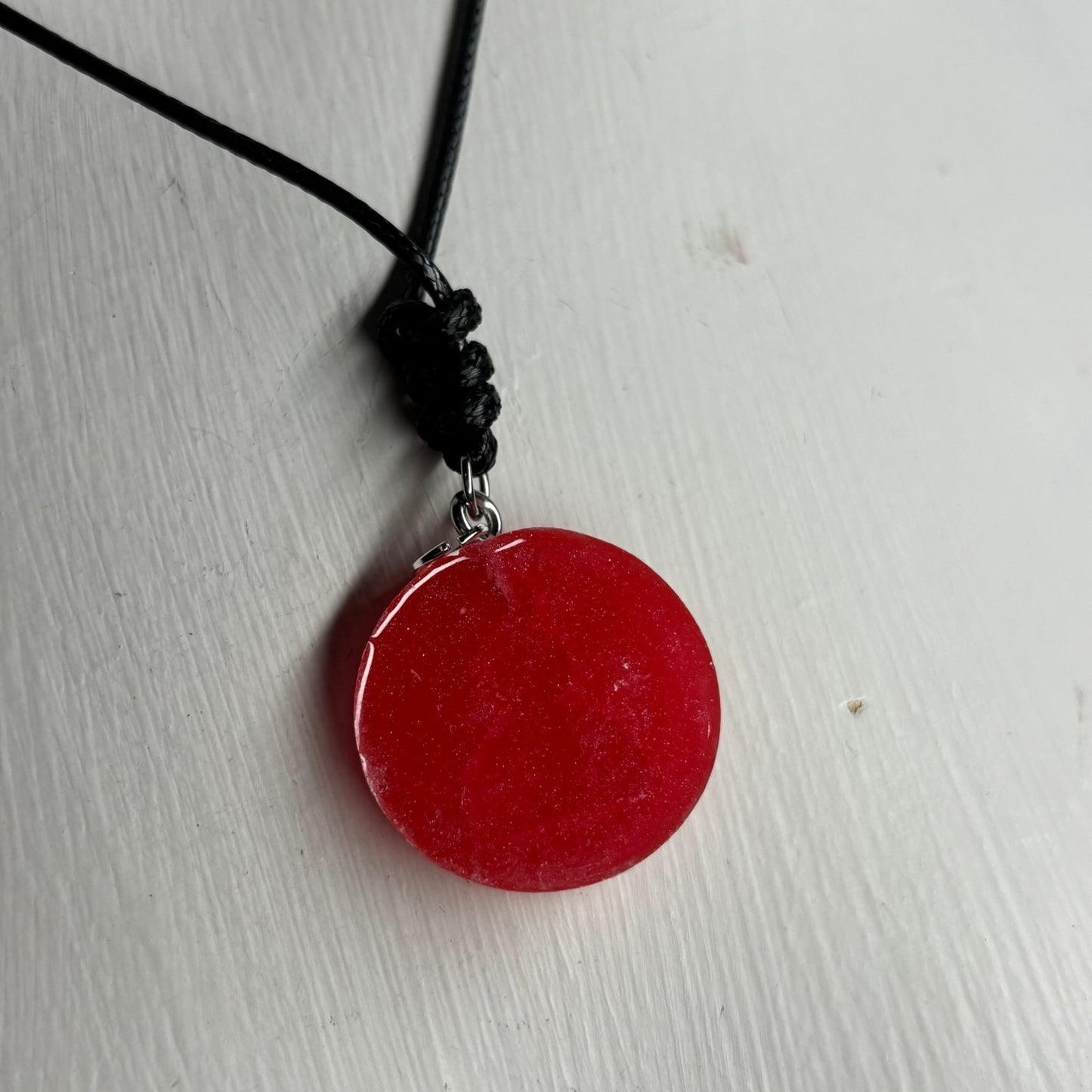 Simple Red - Handmade Resin Chess Necklace