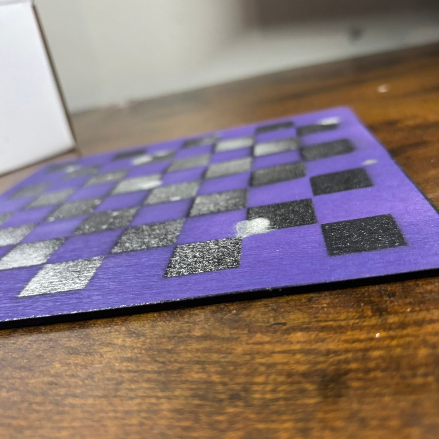 Purple Night - Painted Thin Wooden Chess Board