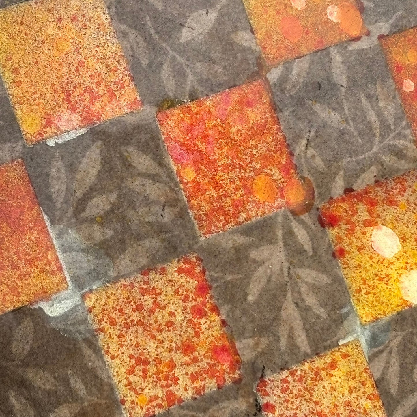 Fire Ember Orange - Resin Coated Chess Board