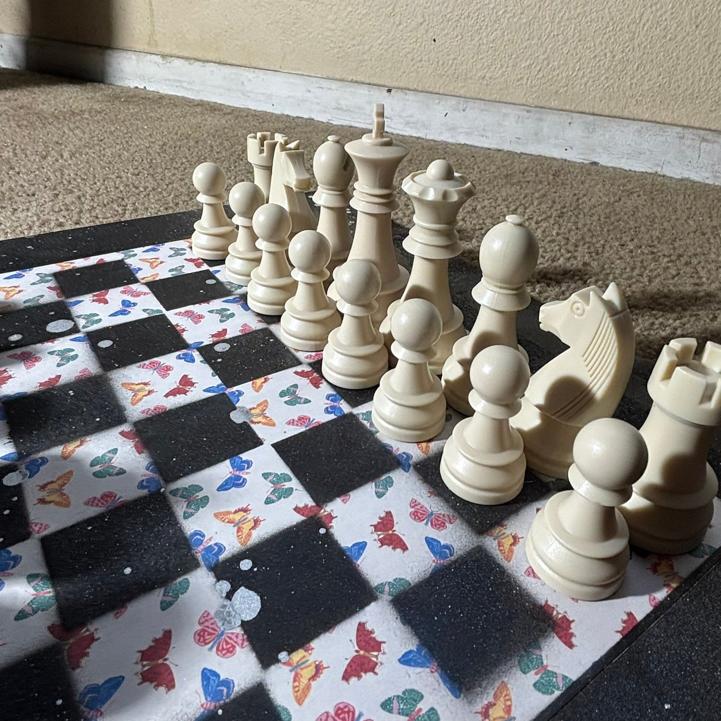 Simplistic Butterflies - Large Deluxe Chess Set