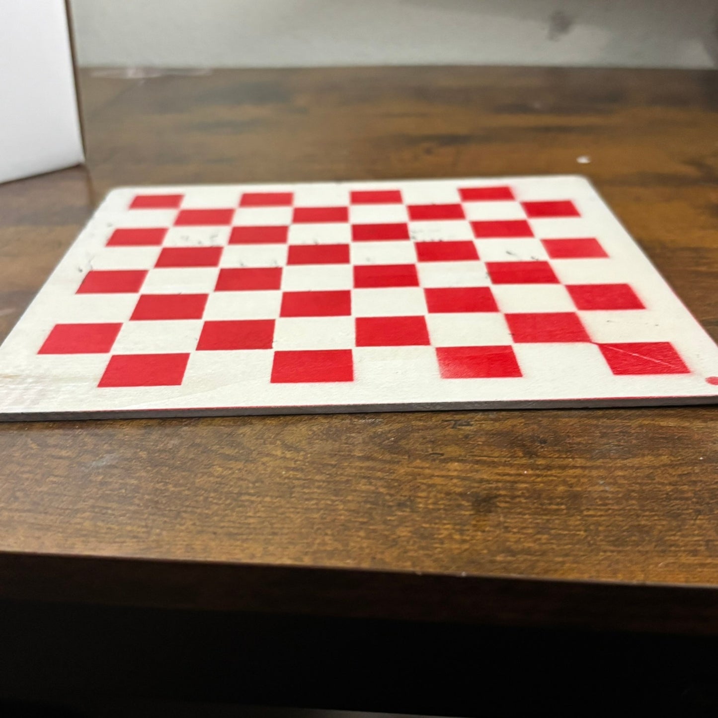 Black & White - Painted Thin Wooden Chess Board