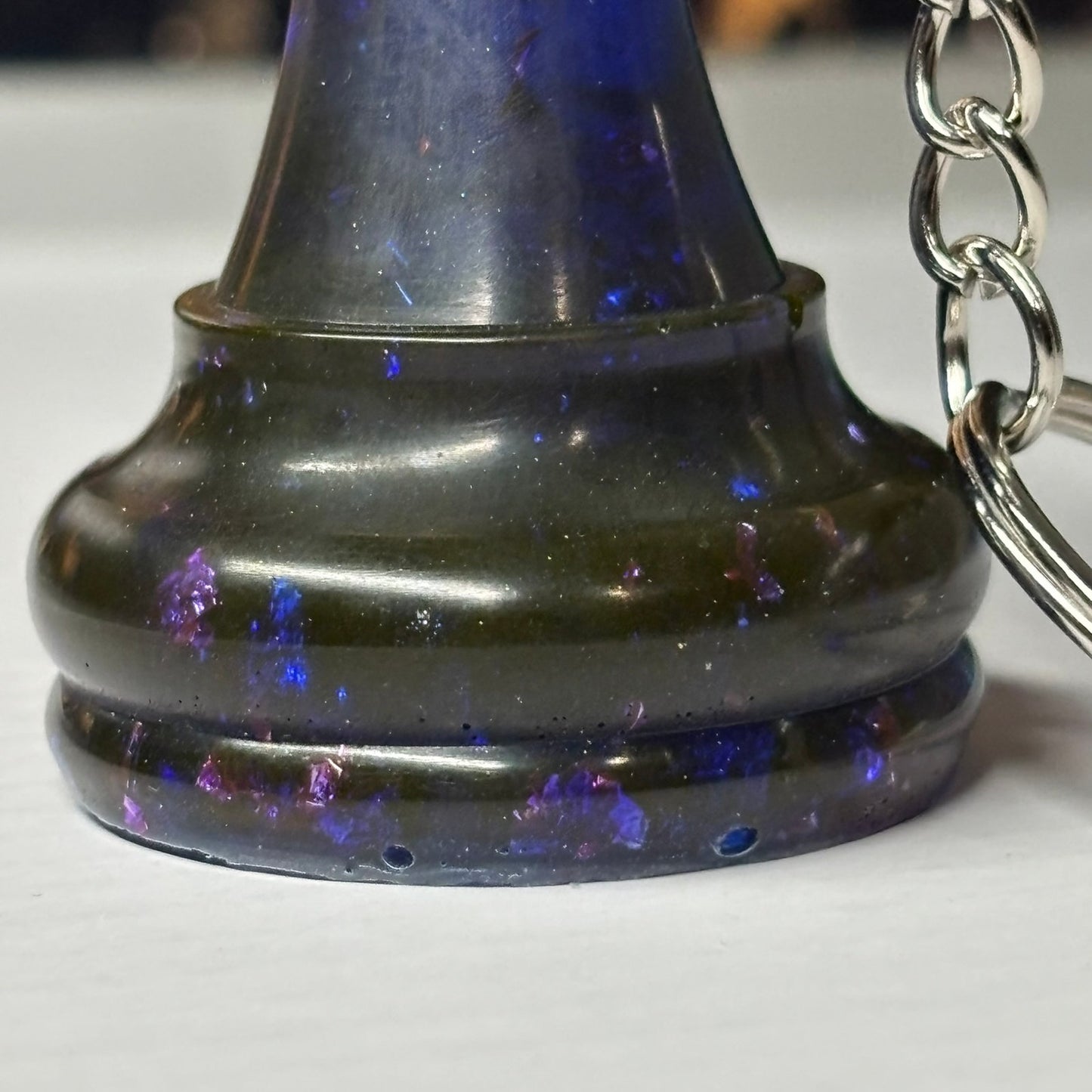 Midnight Rook - Handmade Resin Keychain - Large Edition