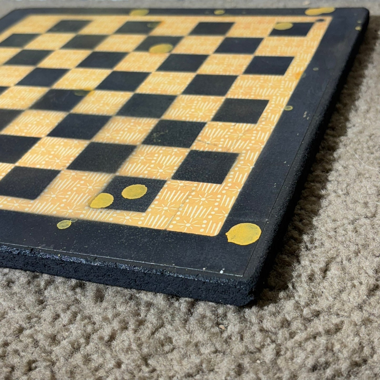 Tattered Yellow - Scrapbook Chess Board