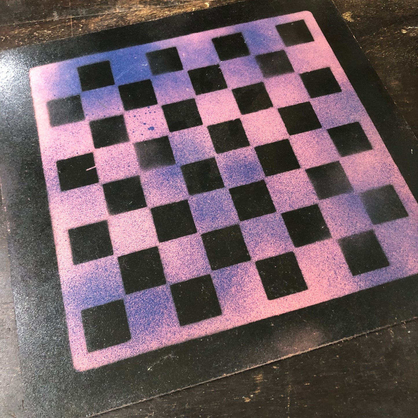 Purple Void - Painted Chess Set