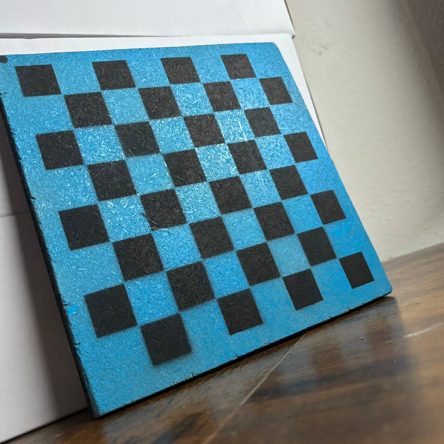 Black Blue - Painted Double Sided Chess Board