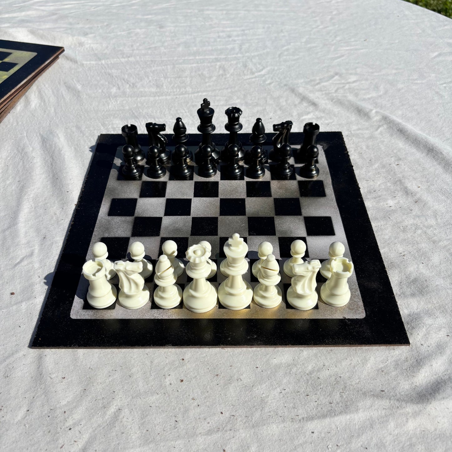 Simple Cream - Painted Chess Set