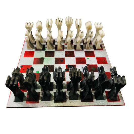 Space Red Royal- Painted Chess Set