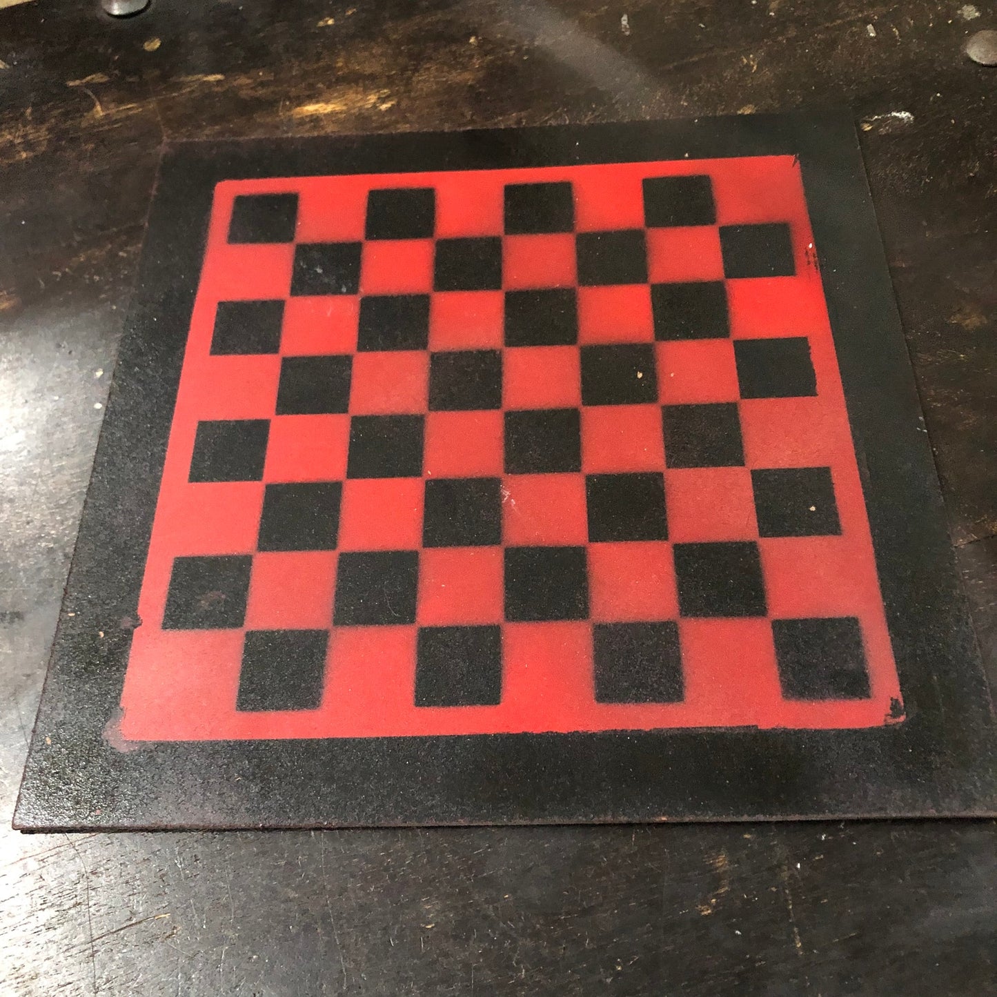 Black & Red - Painted Chess Set