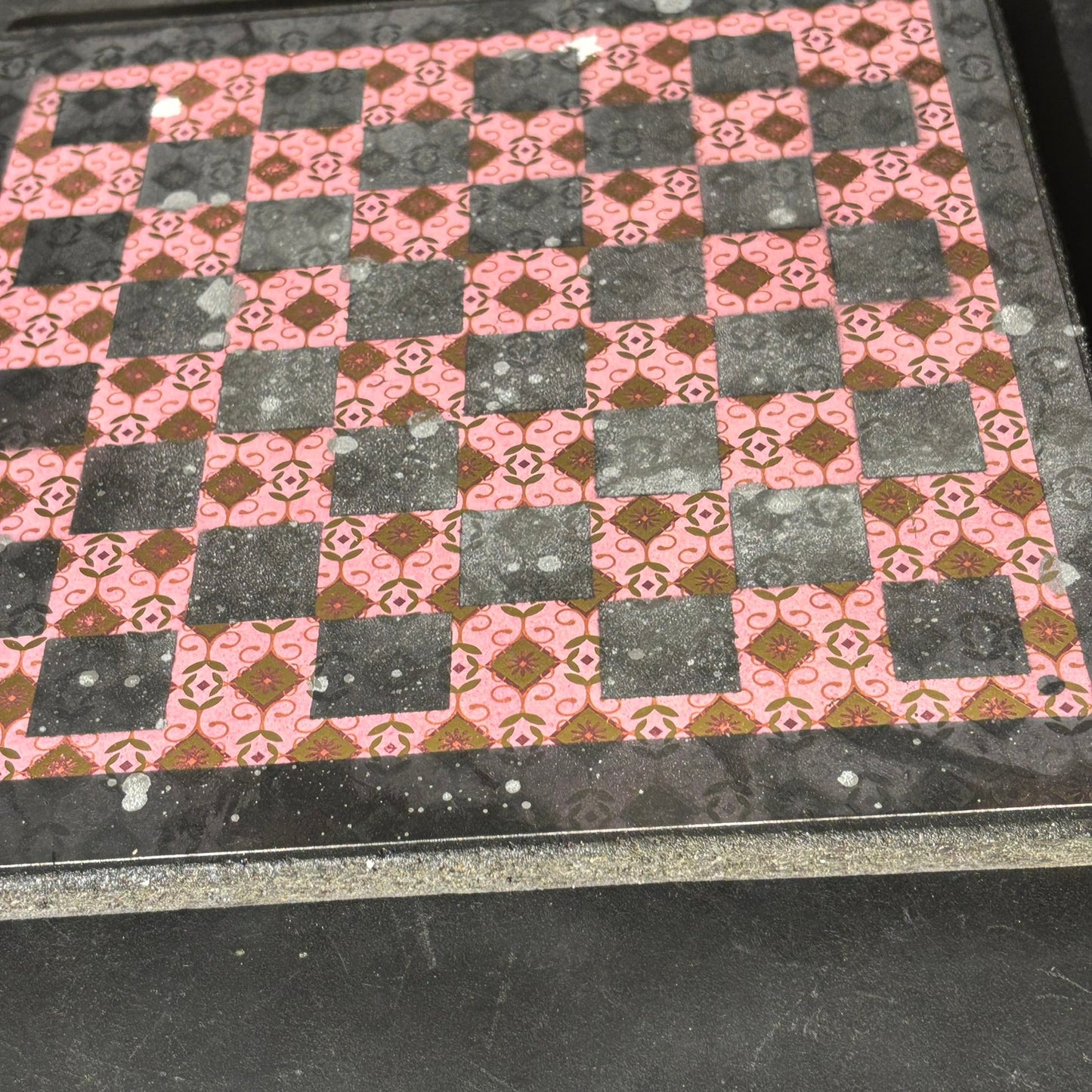 Supreme Peach - Scrapbook Chess Board