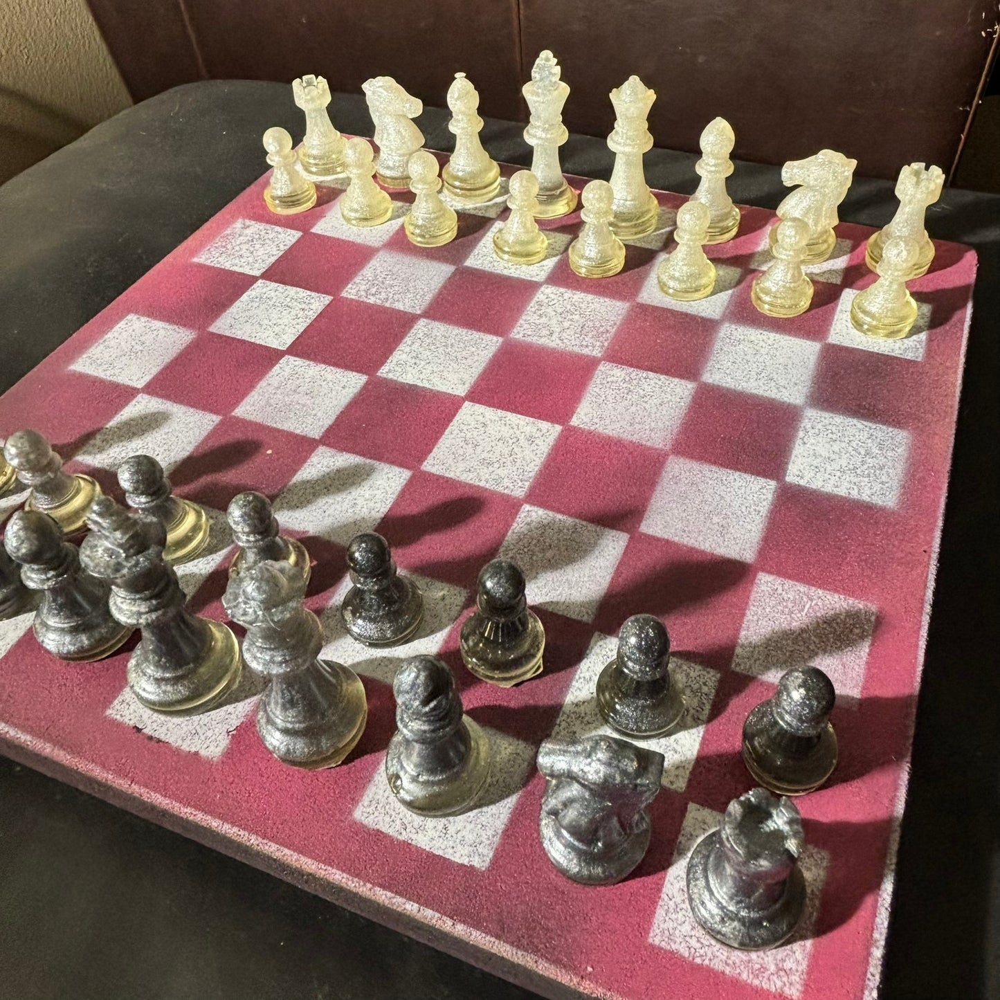 Dirty Pink - Painted Chess Set