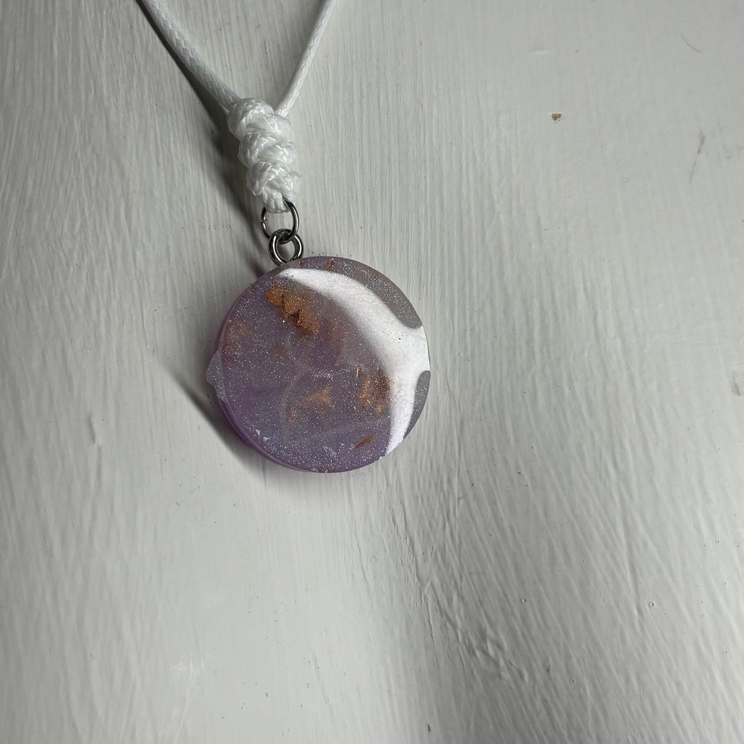 Purple Crystal Pawn - Handmade Resin Chess Necklace