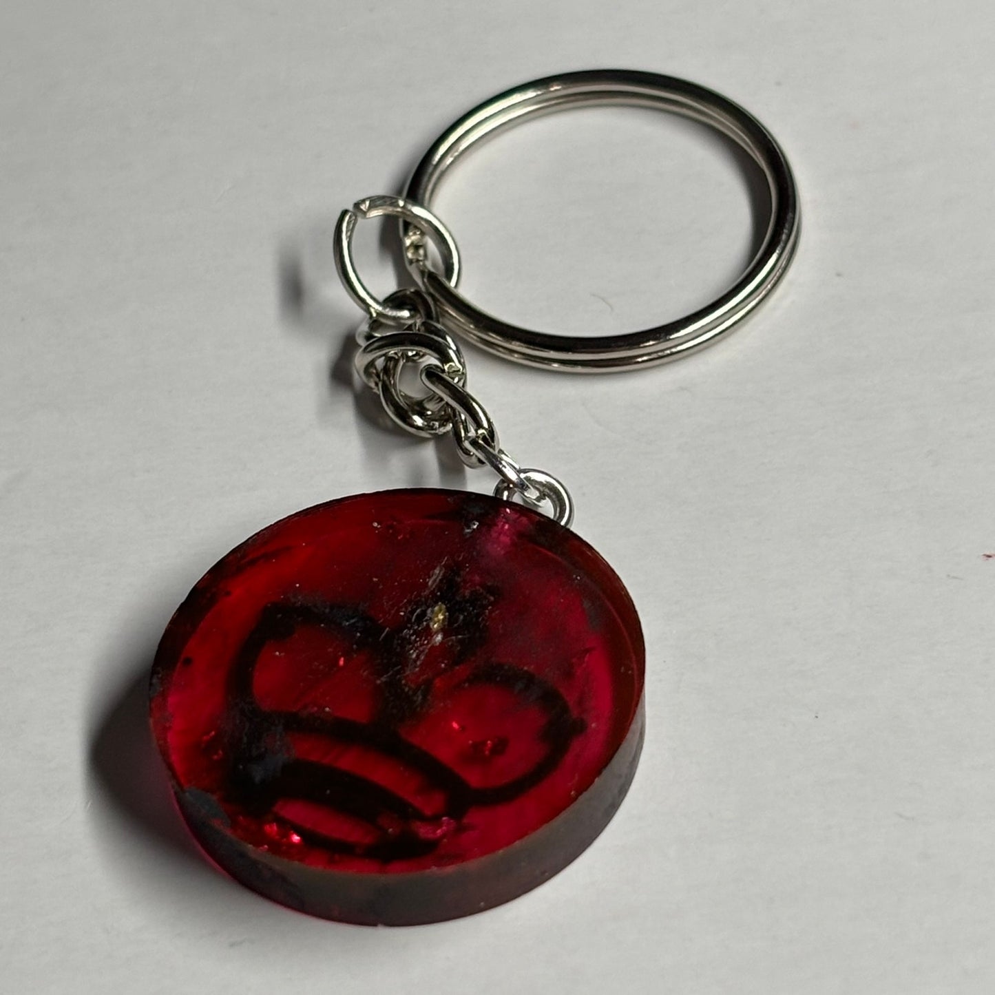 Creepy Red King - Handmade Resin Keychain