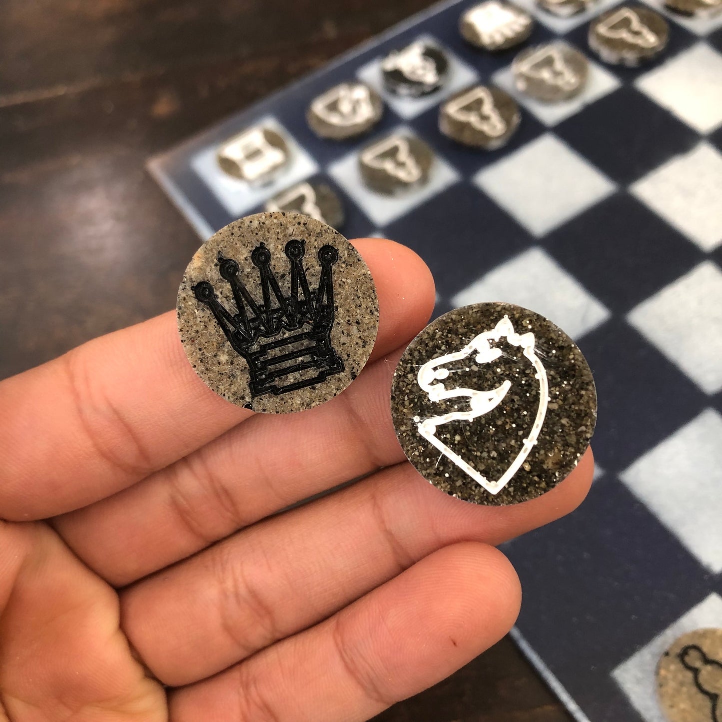Dark Luxury - Painted Chess Set