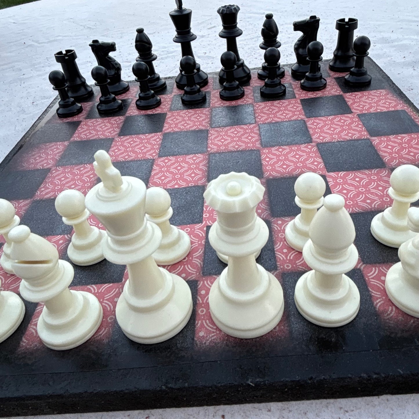 Vintage Red - Scrapbook Chess Set
