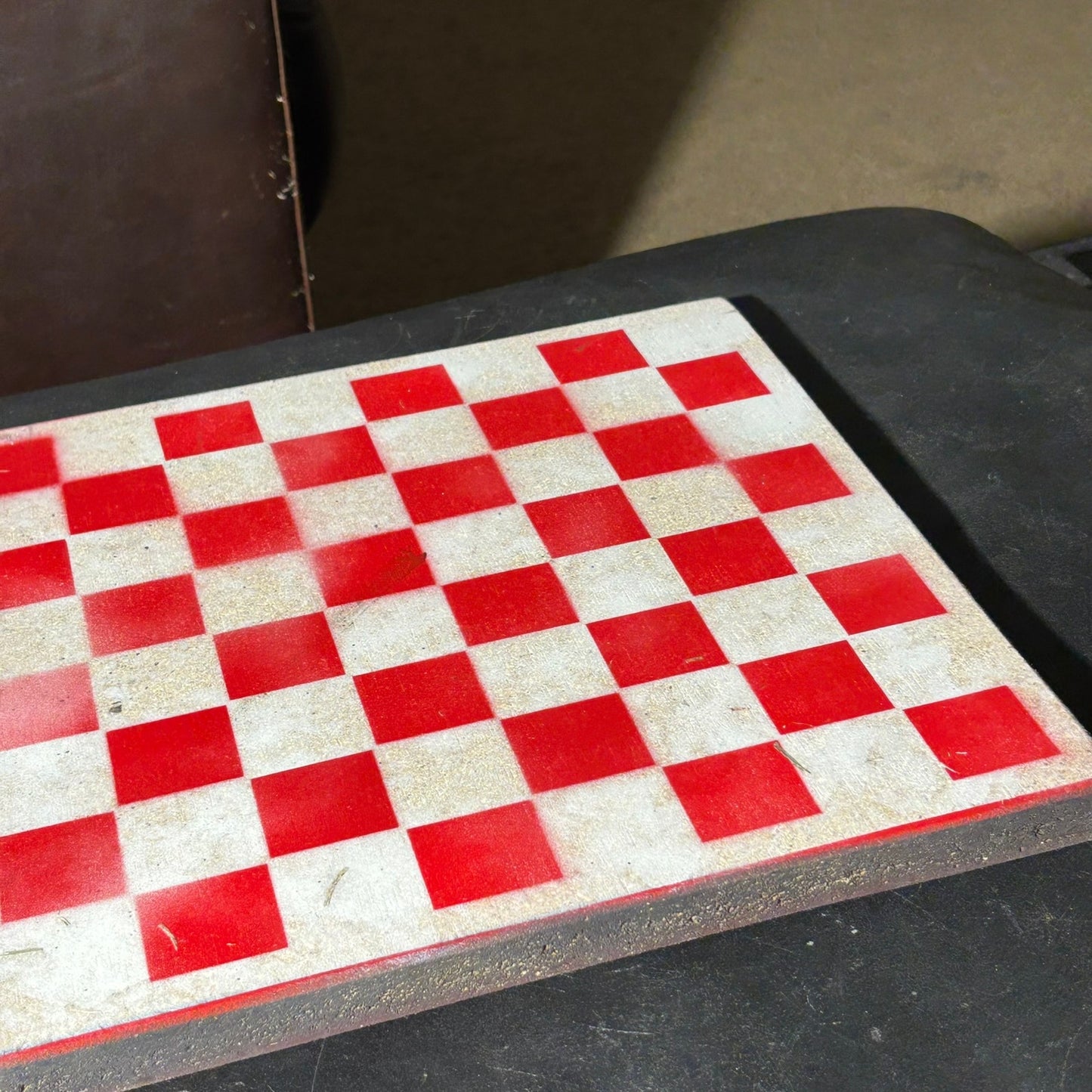 Red & White - Painted Chess Set