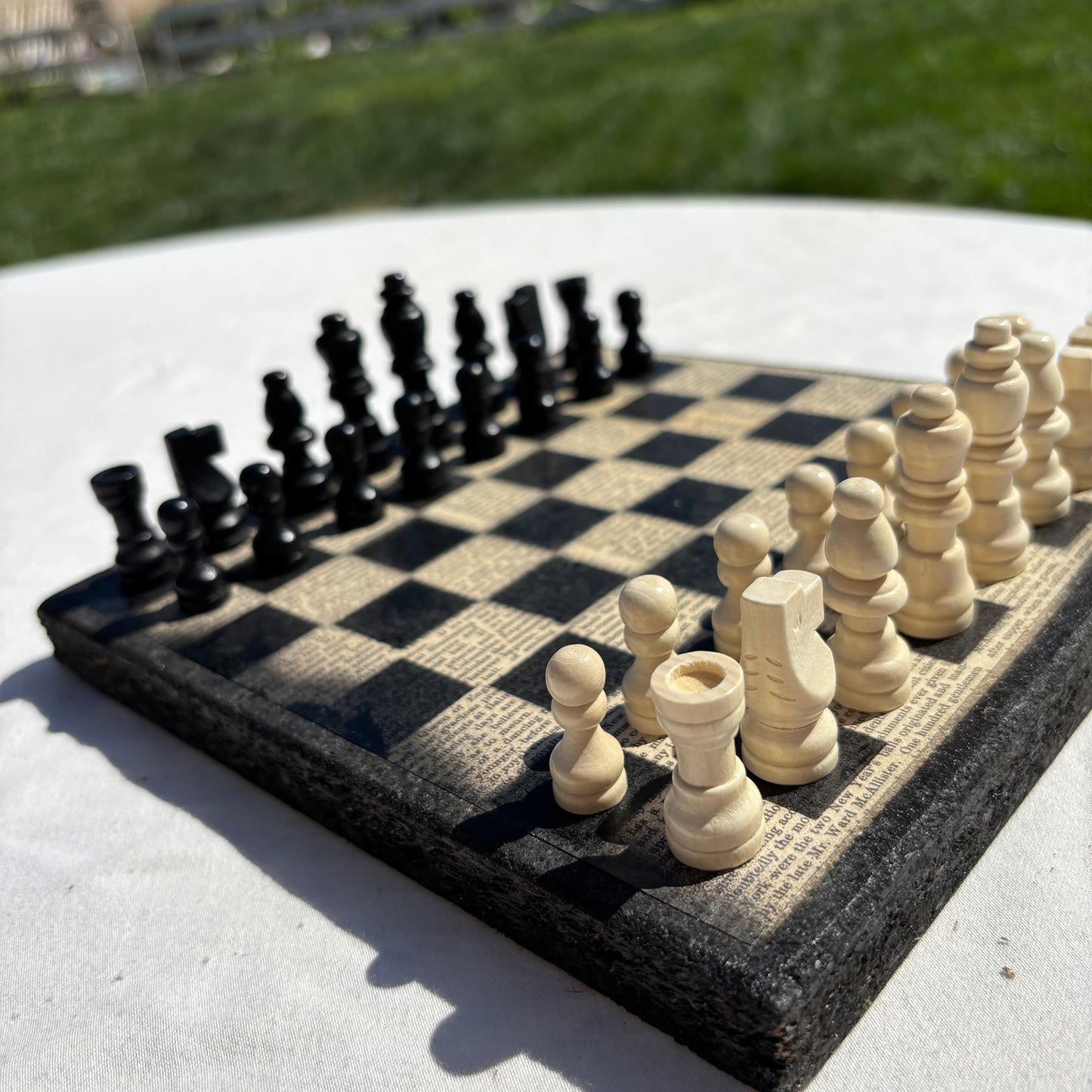 Vintage Words - Scrapbook Chess Set