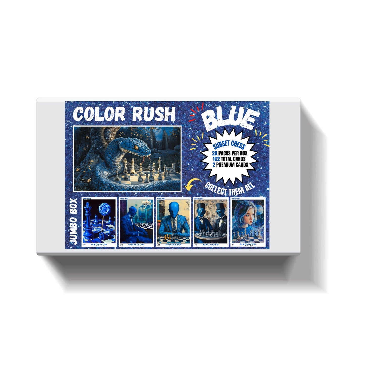 Blue Color Rush - Jumbo Box Pack - Chess Trading Cards
