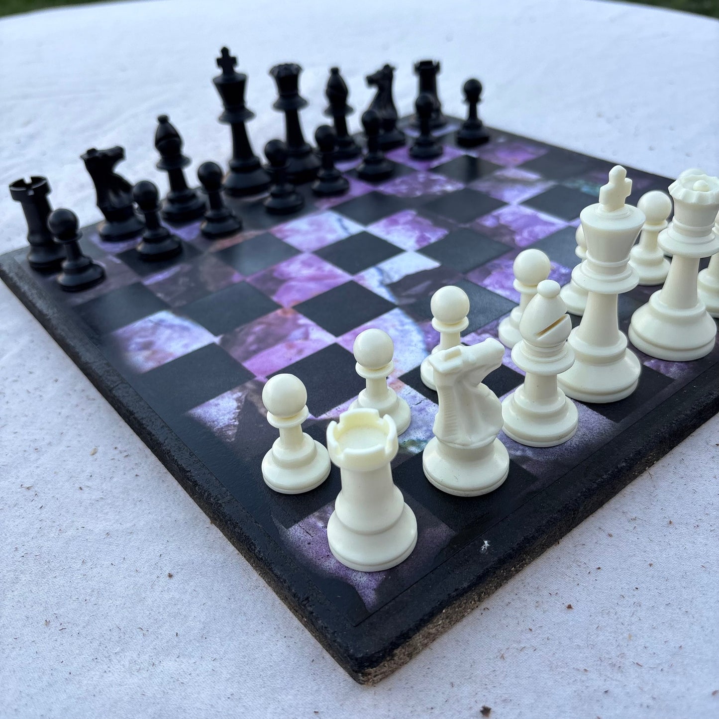 Crystal Purple - Scrapbook Chess Set