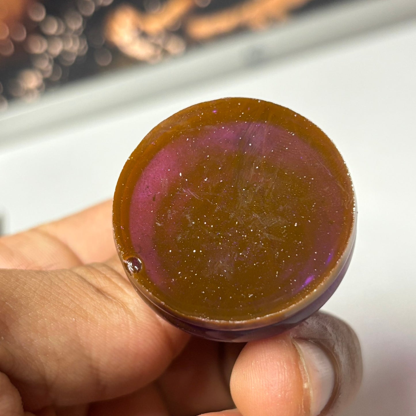 Beautiful Violet Pawn - handmade Resin Keychain - Large Edition