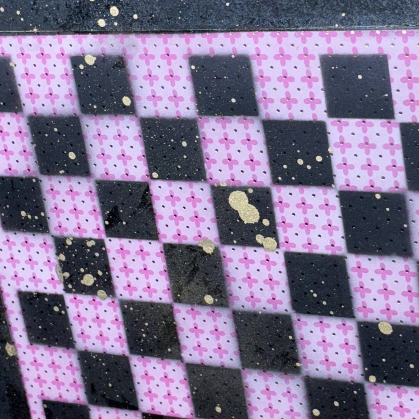Pink Gold Lining - Large Scrapbook Chess Board