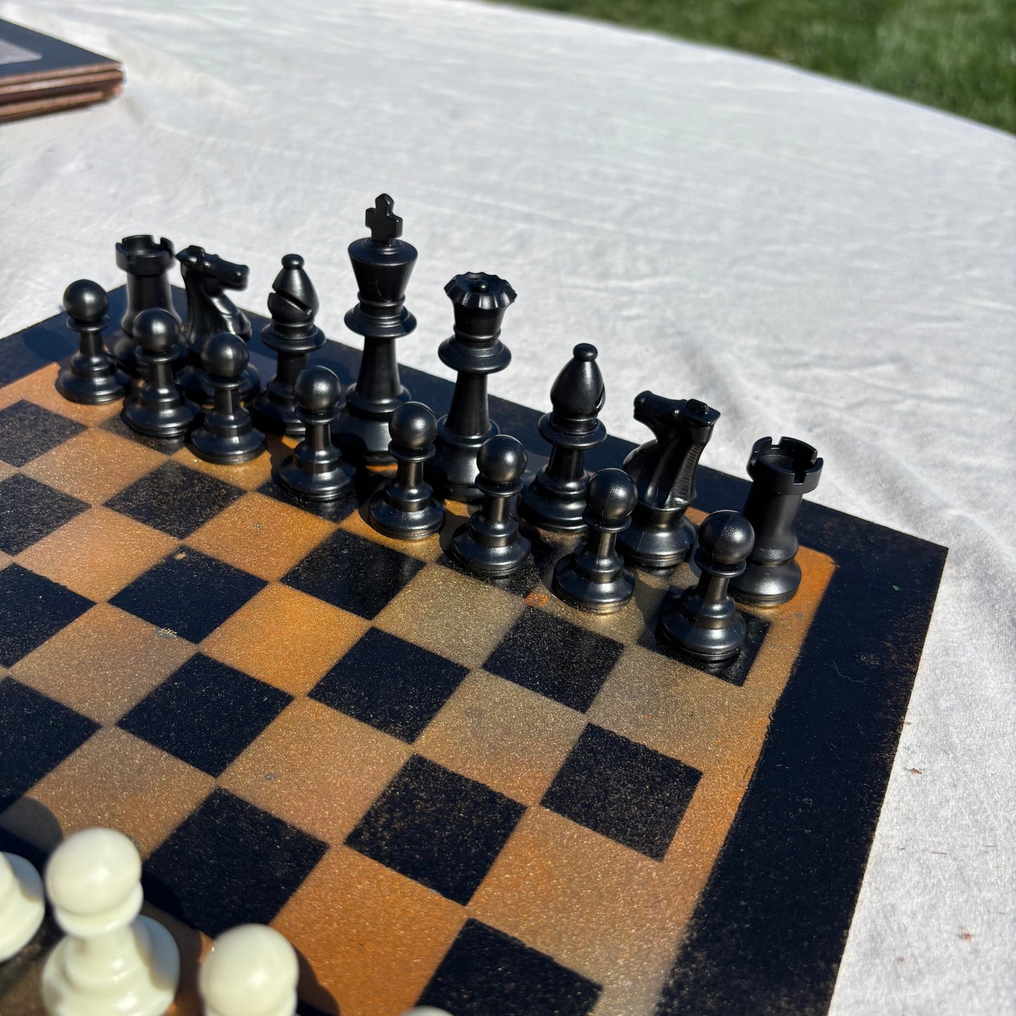 Metallic Orange - Painted Chess Set