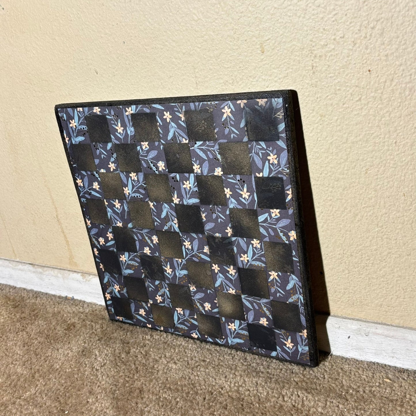 Simple Blue Vintage - Scrapbook Chess Board